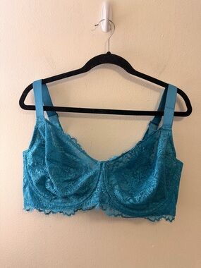 38H HSIA Blue Lace Bra